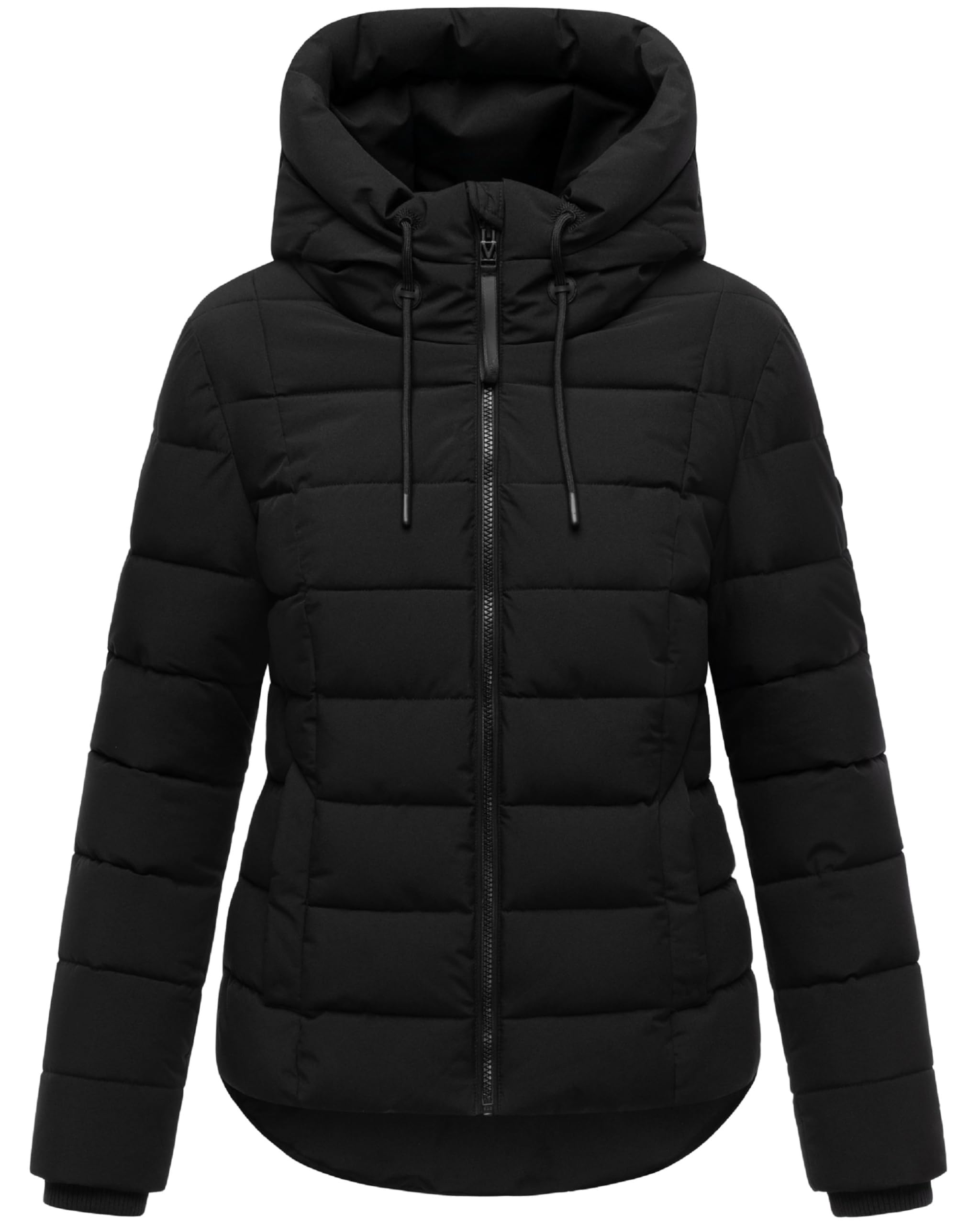 Marikoo Women's Black Tayenaa Winter Jacket Warm Quilted Jacket With Hood 16 Xs - Xxl, Xs