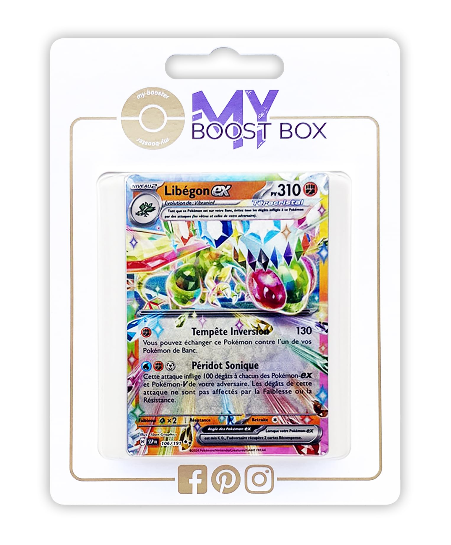 my-boosterLibégon ex (Flygon ex) 106/191 Tera X Écarlate et Violet 8 - Étincelles Déferlantes Box of 10 Pokemon French cards