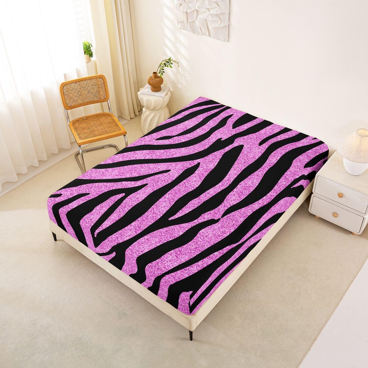 Erosebridal Girls Zebra Full Fitted Sheet