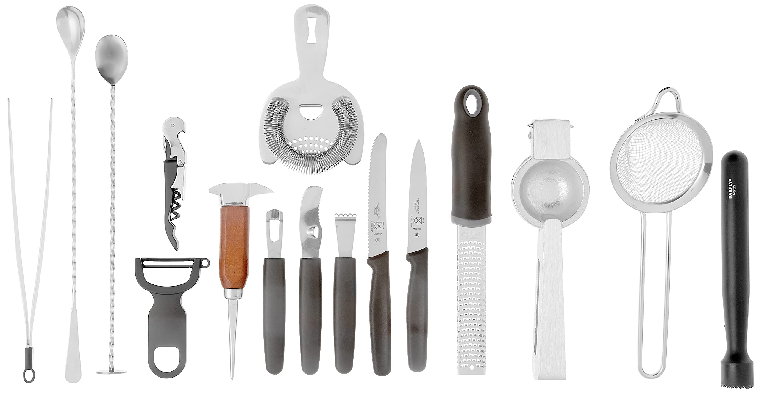 Barfly M37103 Deluxe II Cocktail Set, 20-Piece, Stainless Steel