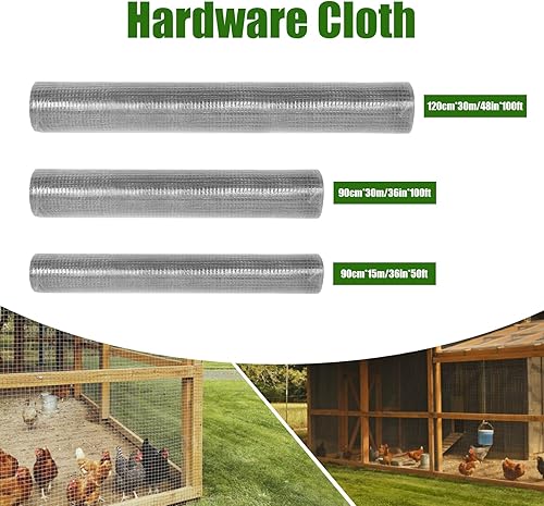 Miniatura 3 de Gdrasuya10 Malla de alambre de 12 pulgada para cercas de alambre de 36 pulgadas x 100 pies, malla de valla soldada calibre 23, 1 rollo de malla