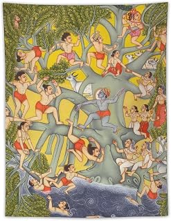 Lord Krishna (35) Hindu God Tapestry India Spiritual Practice Painting Hanging Tapestries Bedroom Home Modern Decoration 30"x40"