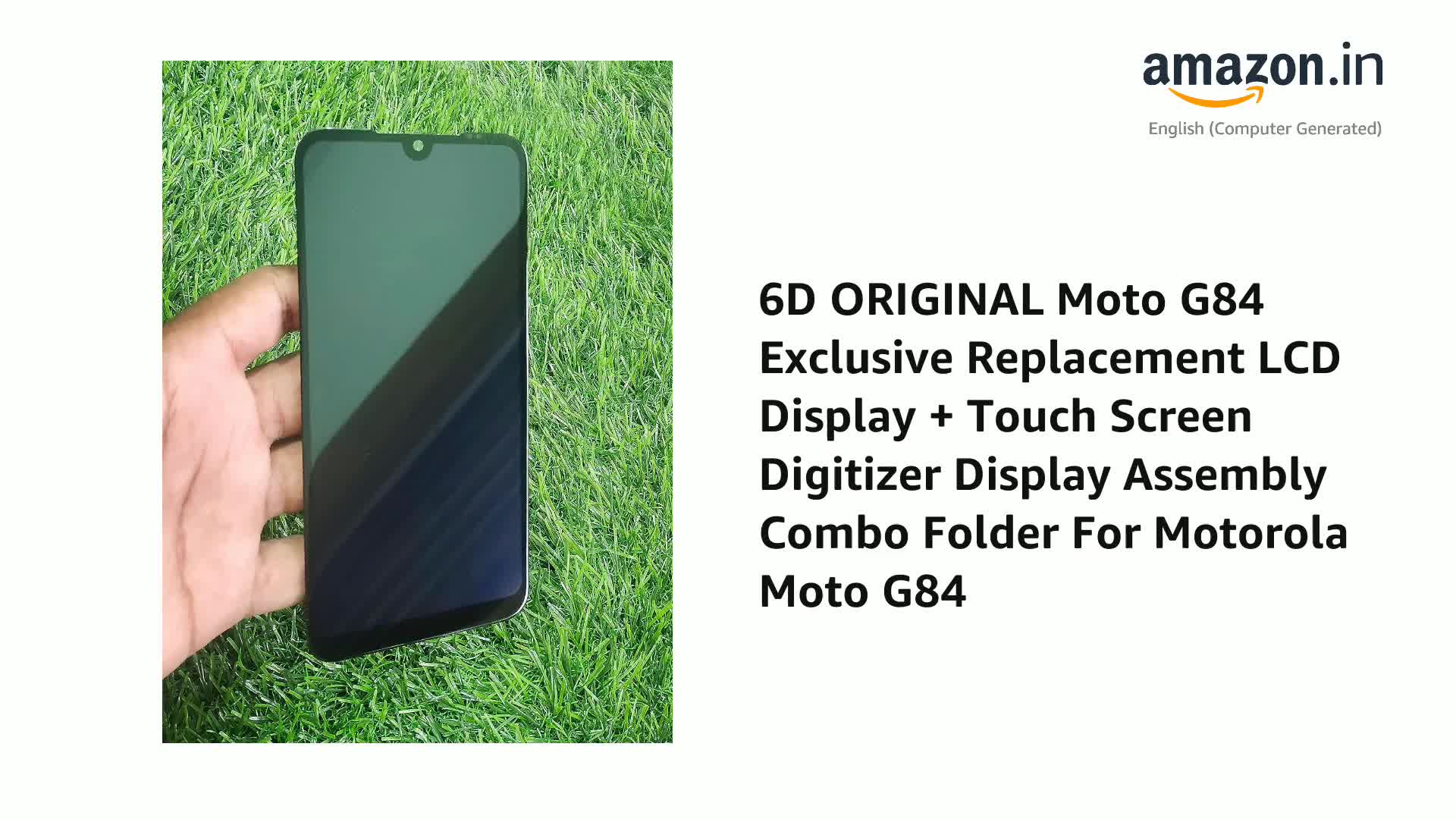 6D ORIGINAL Moto G84 Exclusive Replacement LCD Display   Touch Screen Digitizer Display Assembly on Amazon Live