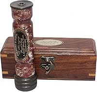 Vista 5 de Trabajo de pátina hecho a mano en caleidoscopio de latón con caja de madera - Acabado de pátina de aspecto vintage - Caleidoscopio - Espejo 3D vista