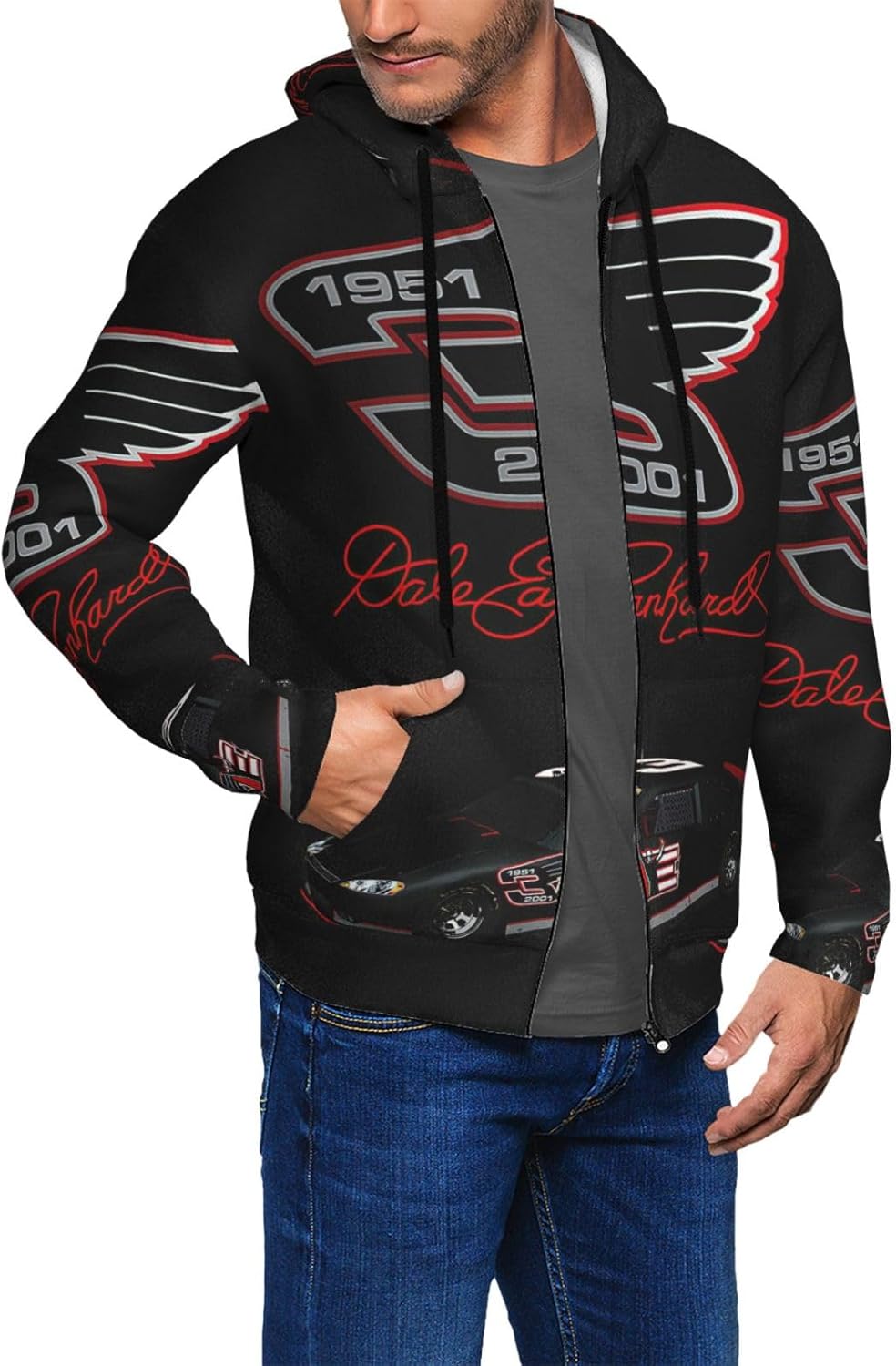 Men's Full Zip Sweatshirt Oversized Long Sleeve Tops Breathable Outdoor Coat