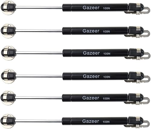 6 unids 100N22.5lb puntales de gas de 10 pulgadas puntales de gabinete amortiguadores de gabinete elevación de puerta de gabinete soporte neumático