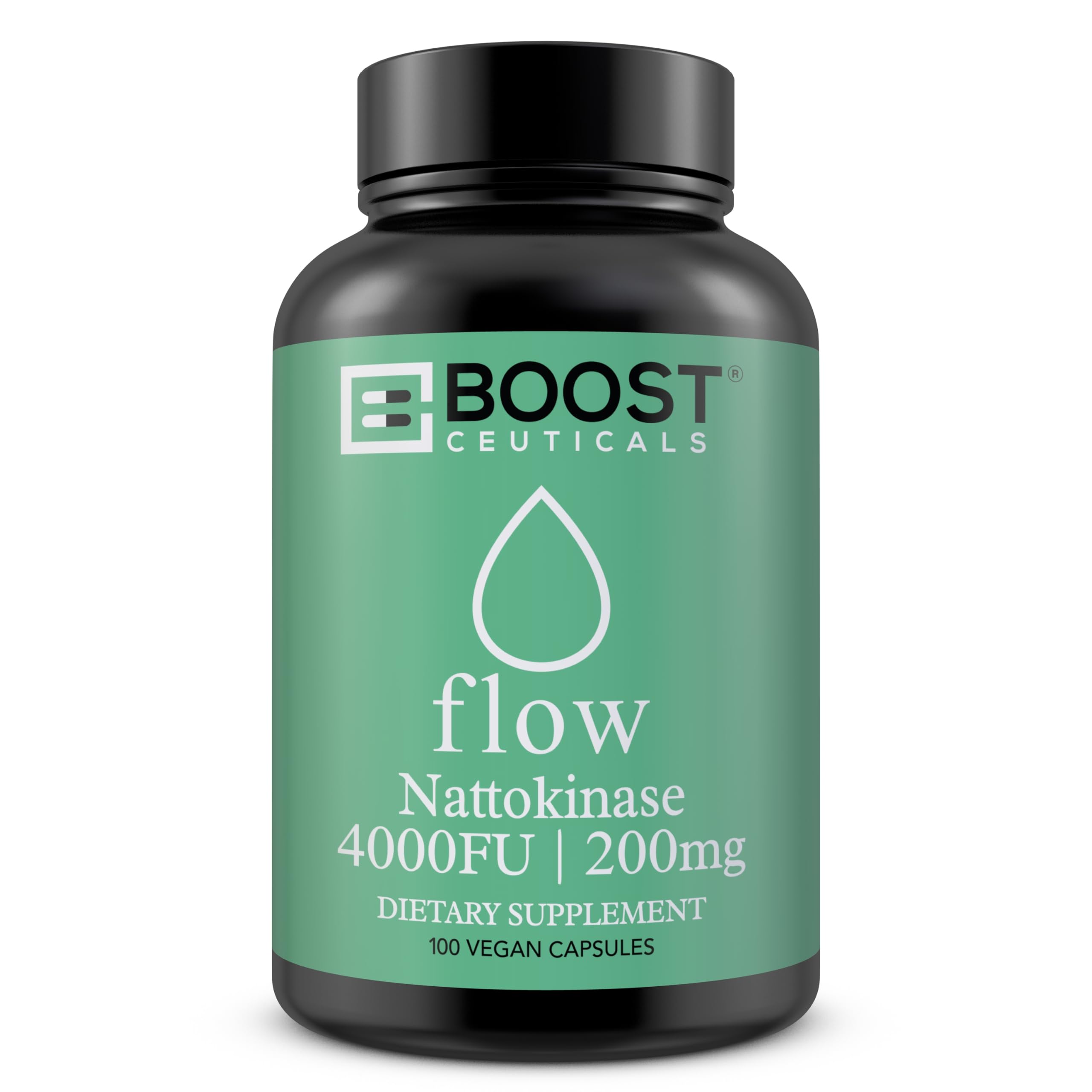 Nattokinase 4000 FU 100 Capsules | Vegan No K2 No Fillers | Clean Enzyme for Circulation & Blood Thinner & Blood Flow Support | BoostCeuticals
