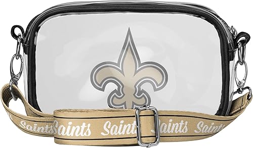 Vista 15 de FOCO NFL Womens NFL Team Logo Stripe Clear Crossbody Bag