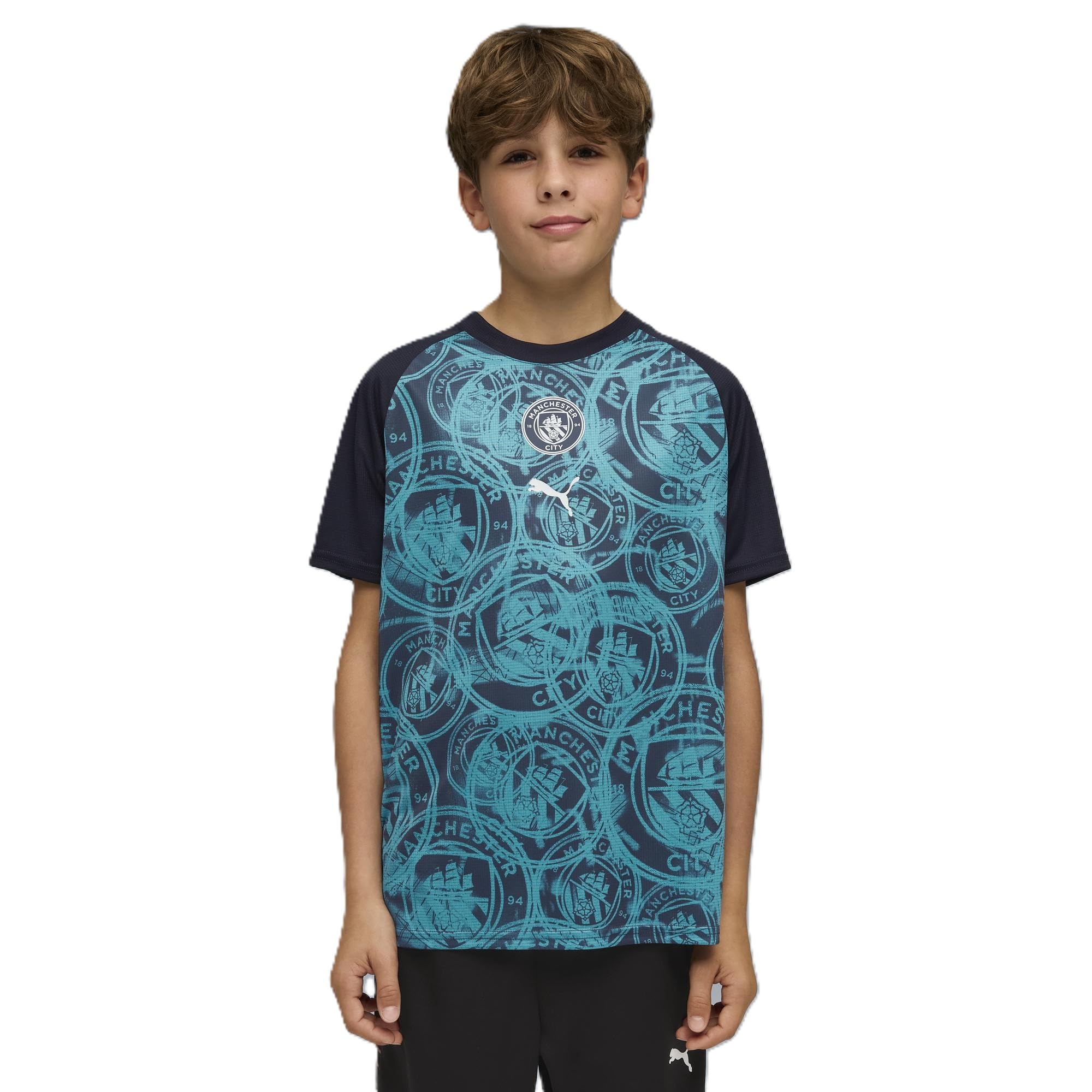 PUMA Manchester City FC 25/26 Pre Match Junior Short Sleeve T-Shirt 5-6 Years