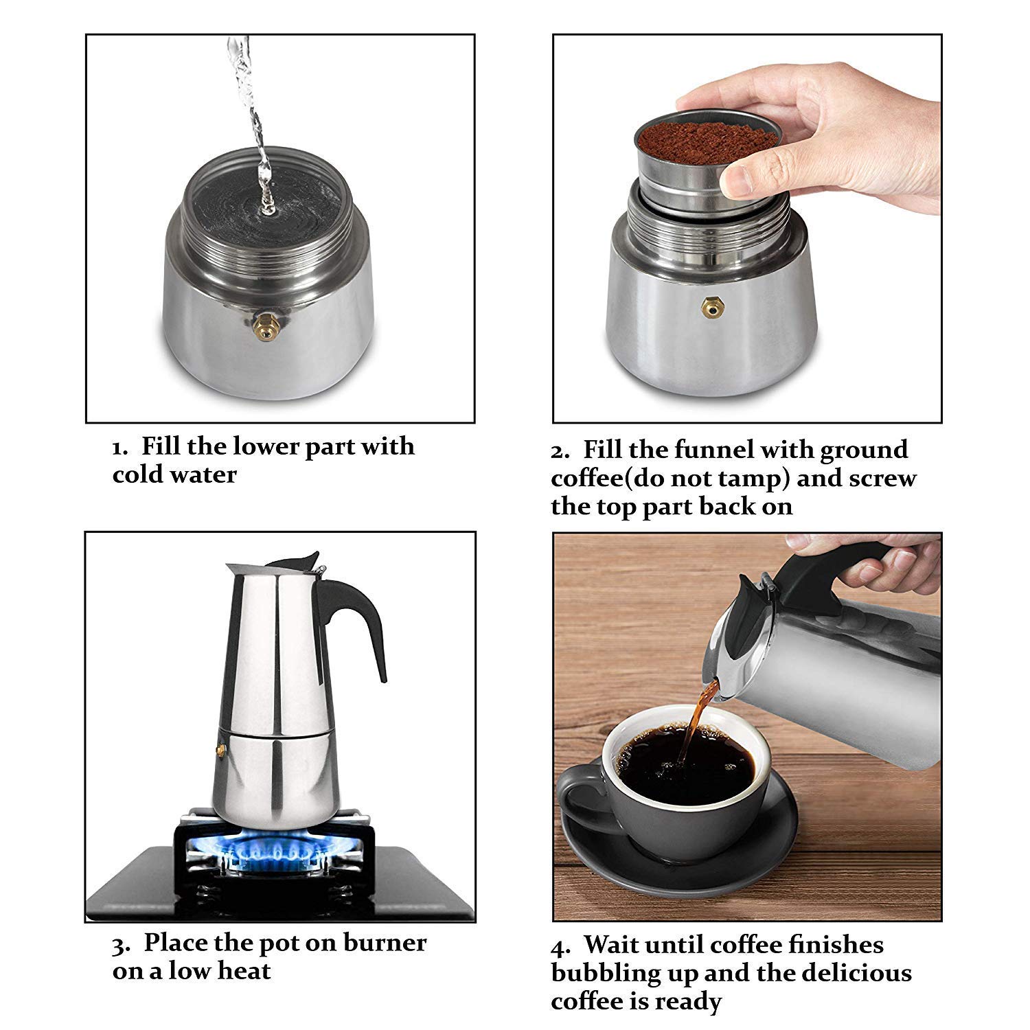 ANKH Xpresso Stainless Steel Coffee Percolator -4