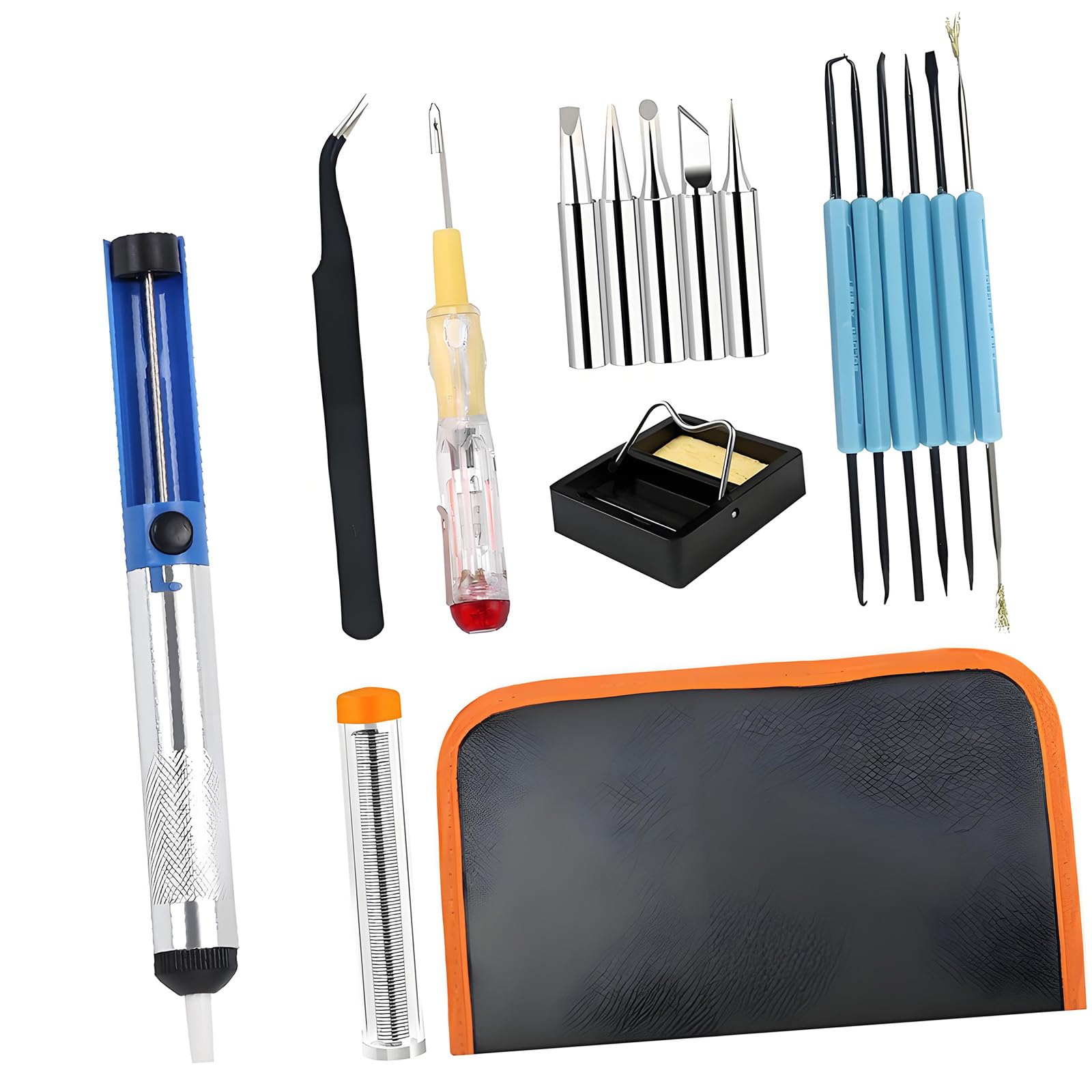 Professional 8Pieces Welding Set with Ergonomic Handles for Jewelry Making and Model Building Soldering Iron Jewelry Repair Equipment