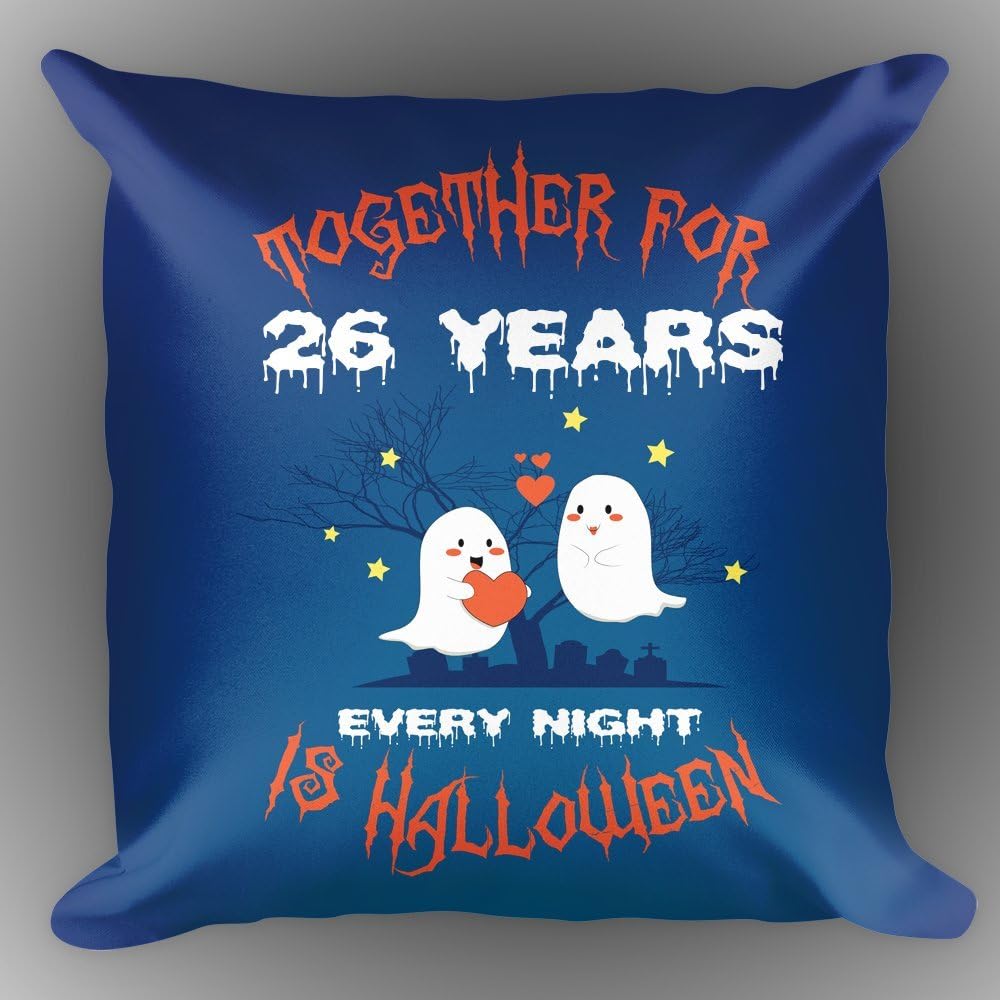 26 Years Halloween Anniversary Pillow. Best Anniversary