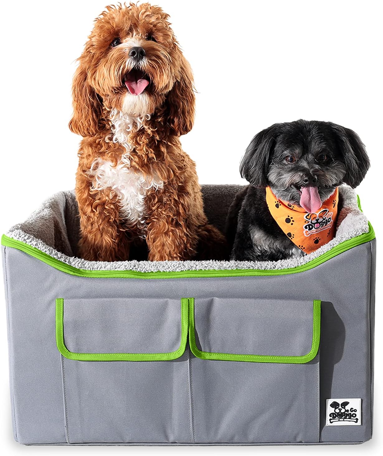 Buddy Booster Dog Car Seat - Small & Medium Dogs - Dog Booster Seat with Bed & Extra Storage - Safer Car Rides with Headrest Leash Tether - 40 Shelter Meals Donated Per Pet Car Seat