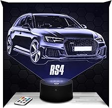Bedside Lamp RS4 Miniature Collection Decoration, Gift Idea for Men, Car Night Light for Adults, Bedroom Decoration, Original for RS4 Fans
