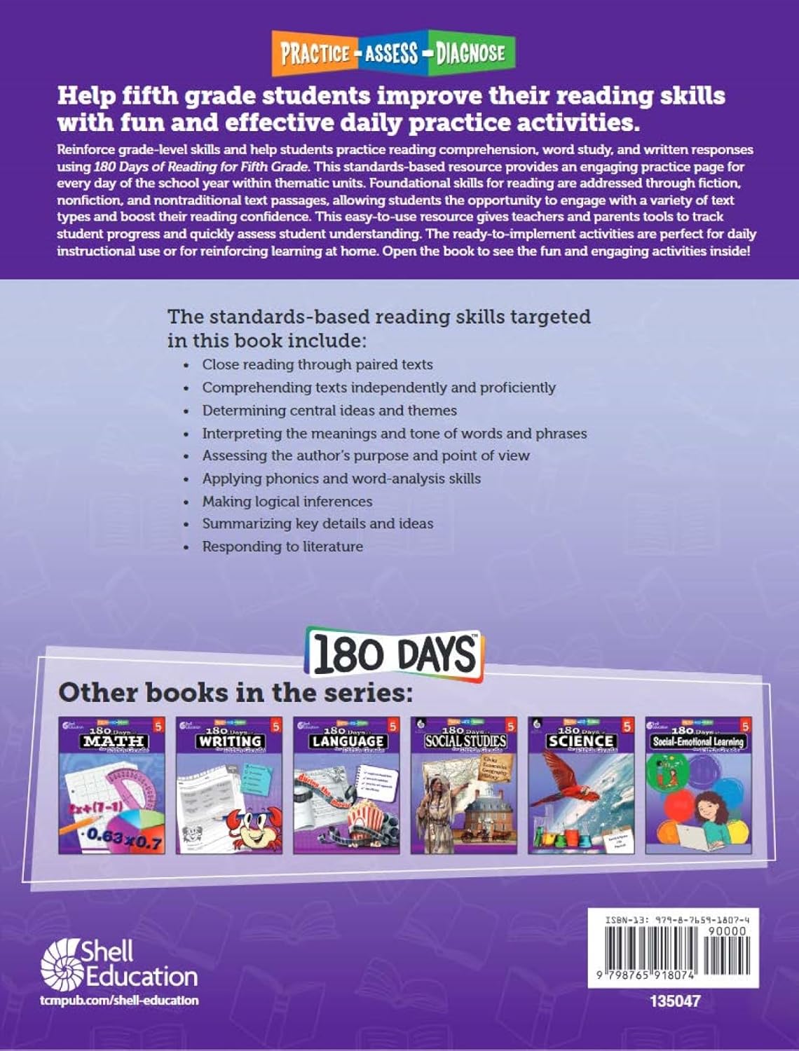 180 Days™: Reading for 5th Grade 2nd Edition Practice Workbook for Classroom and Home, Cool and Fun Practice Created by Teachers (180 Days of Practice) - Image 2