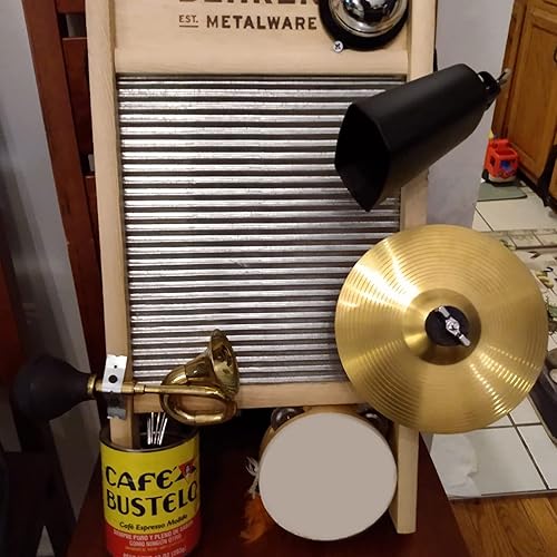 Miniatura 6 de Acrux7 Campana de vaca grande de 7 pulgadas, cencerro de metal con mango y palo, cencerro de música de percusión manual para eventos deportivos,