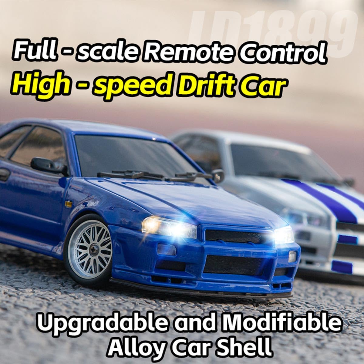 1/18 Drift RC Auto Mini, 2,4 G 3CH w pełni proporcjonalna metalowa obudowa 4WD Drift RC Racing Car samochód sportowy, model samochodu wyścigowego RC, zabawka, prezent dla dorosłych -Gyro