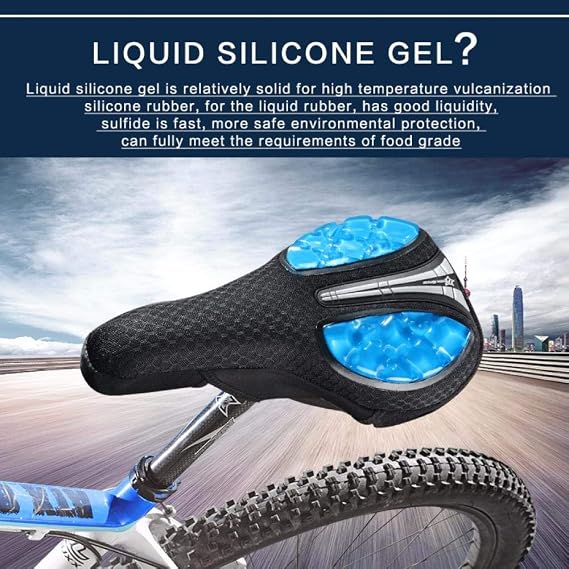 Gel Bike Seat Cover Liquid Silicon Gels Bicycle Saddle Mat Cycling Comfortable Cushion Soft Seat Cover for Bike Accessories