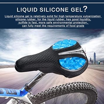 Gel Bike Seat Cover Liquid Silicon Gels Bicycle Saddle Mat Cycling Comfortable Cushion Soft Seat Cover for Bike Accessories