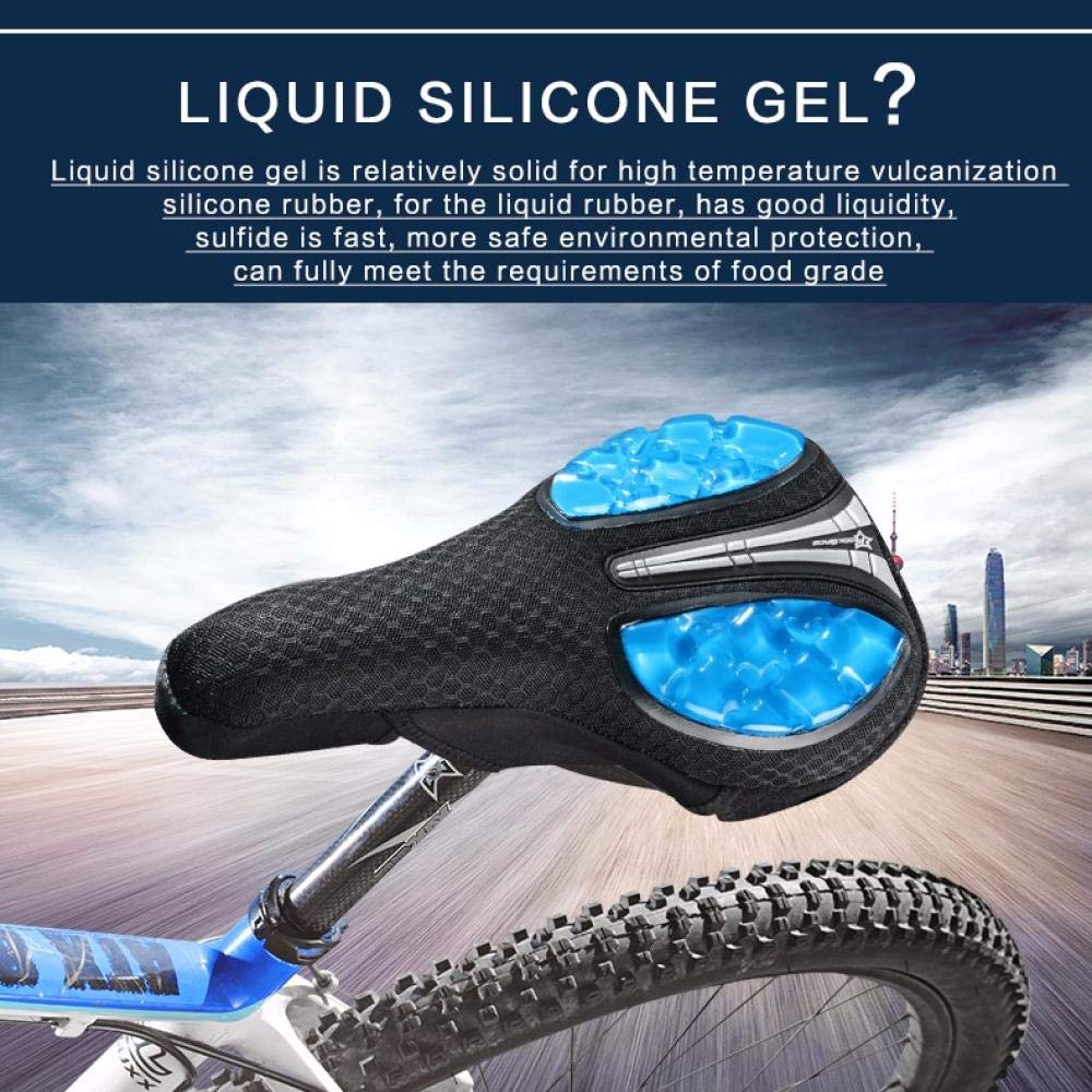 Housse de selle de vélo en gel de silicium liquide, tapis de selle de vélo, coussin confortable, housse de siège souple pour accessoires de vélo LF1034-1R
