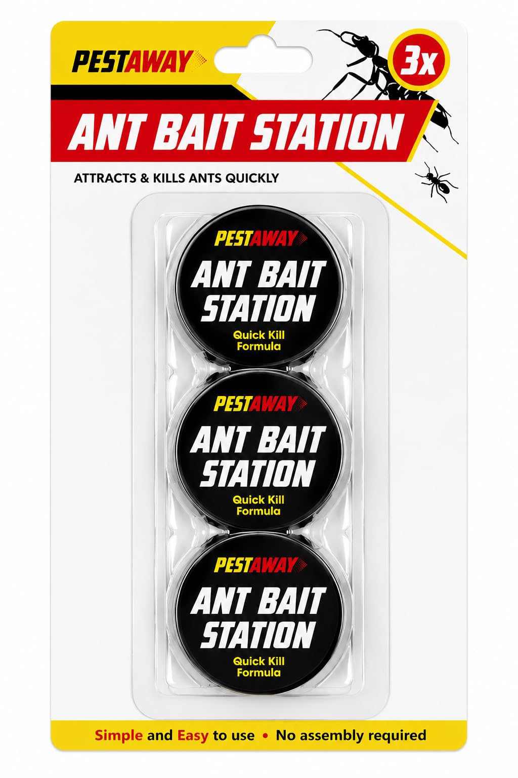 Ant Killer Bait Station Destroys Ants and their Nests, Ant Traps Used Indoors Outdoor, Clean and Easy to Use, Creates No Mess, Kills Ant Colonies for Home & Garden (3)