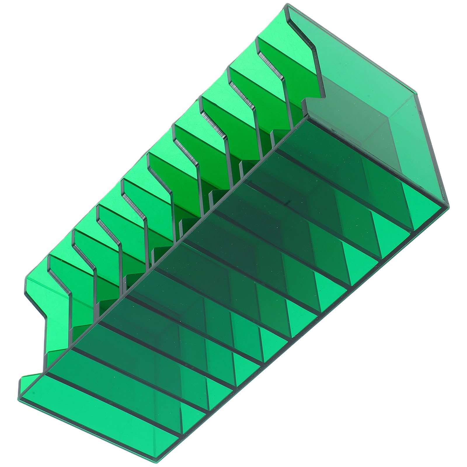 Organiseur bureau moderne COHEALI en acrylique vert pour ranger 10 smartphones