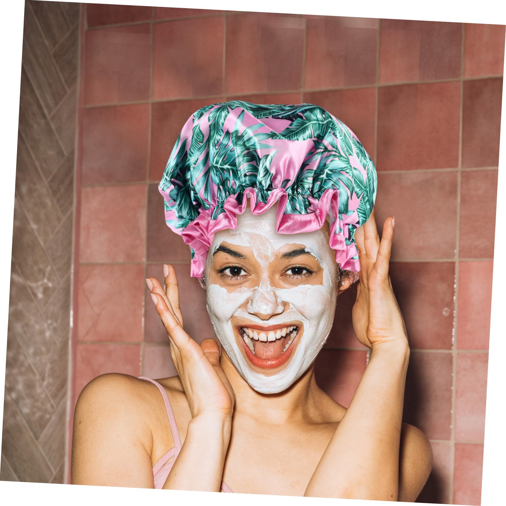 Alipis 9piezas Gorro De Reutilizable Protección Elástica Para Cabello Doble Diseño Para Baño y Maquillaje