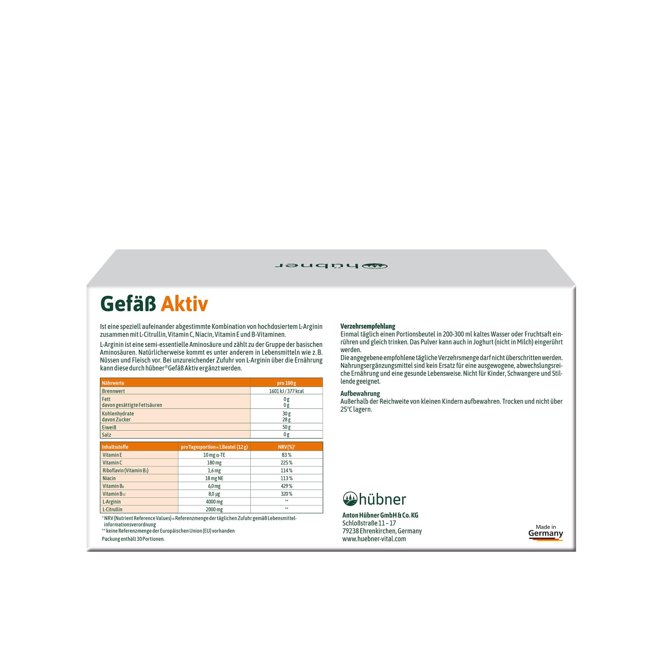 hübner - Gefäß-Aktiv® - Pulver - 3x360g -
