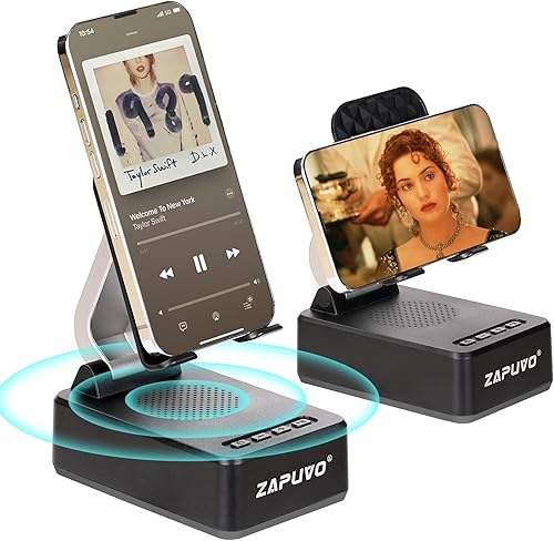ZAPUVO Soporte para teléfono celular con altavoz Bluetooth inalámbrico, regalos para papá, Navidad, de parte de hija, hijo, niños, regalos para