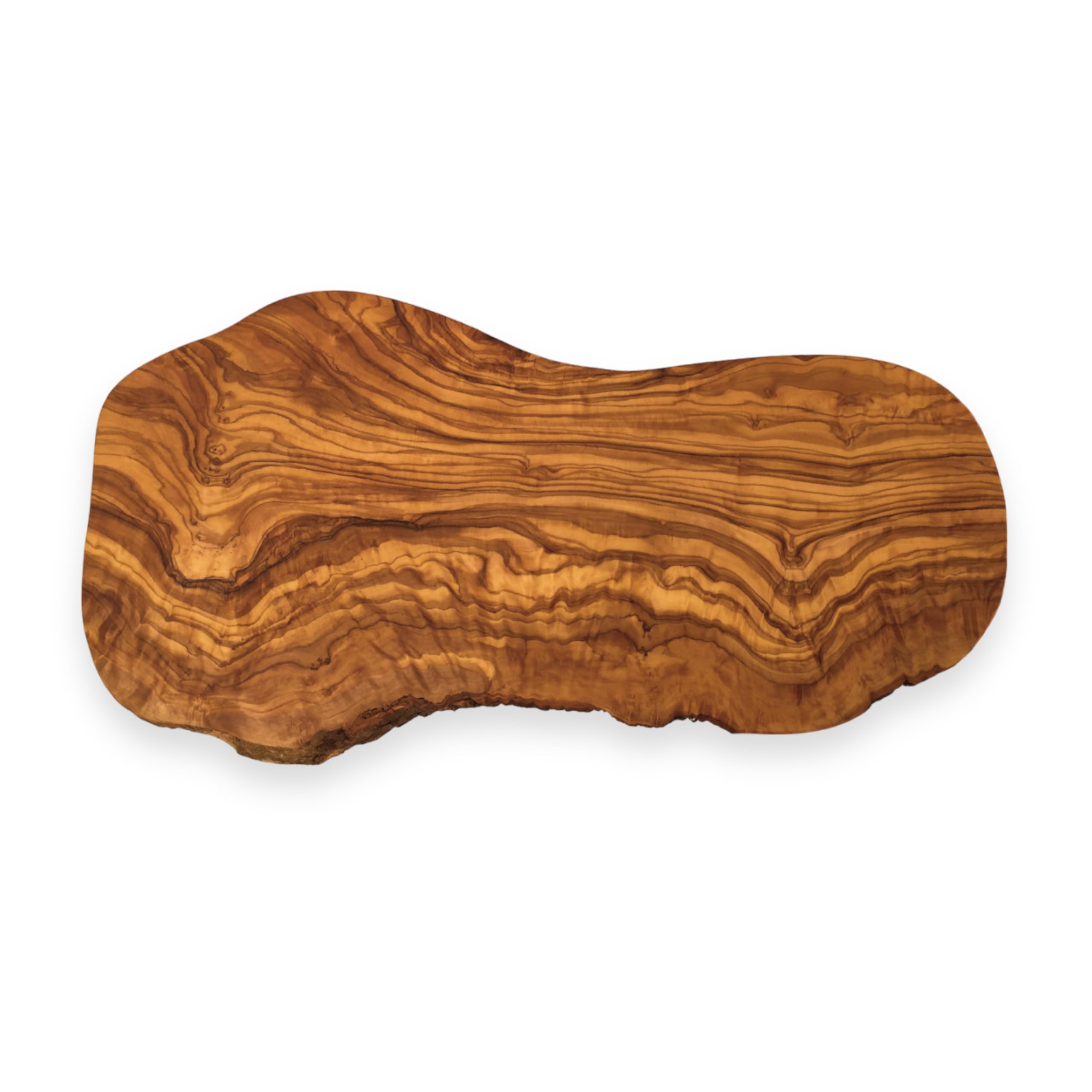 Deska do krojenia "The Rustic Art" – ręcznie wykonana z drewna oliwkowego, długość 50 cm, uniwersalny półmisek do serwowania