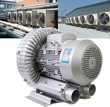 120W-1100W Industrial Blower,220V Aluminium Casing Electric Air Pump,Industrial Suction Fan for Pumps, Machine Tools, Compressors,550W/0.74HP