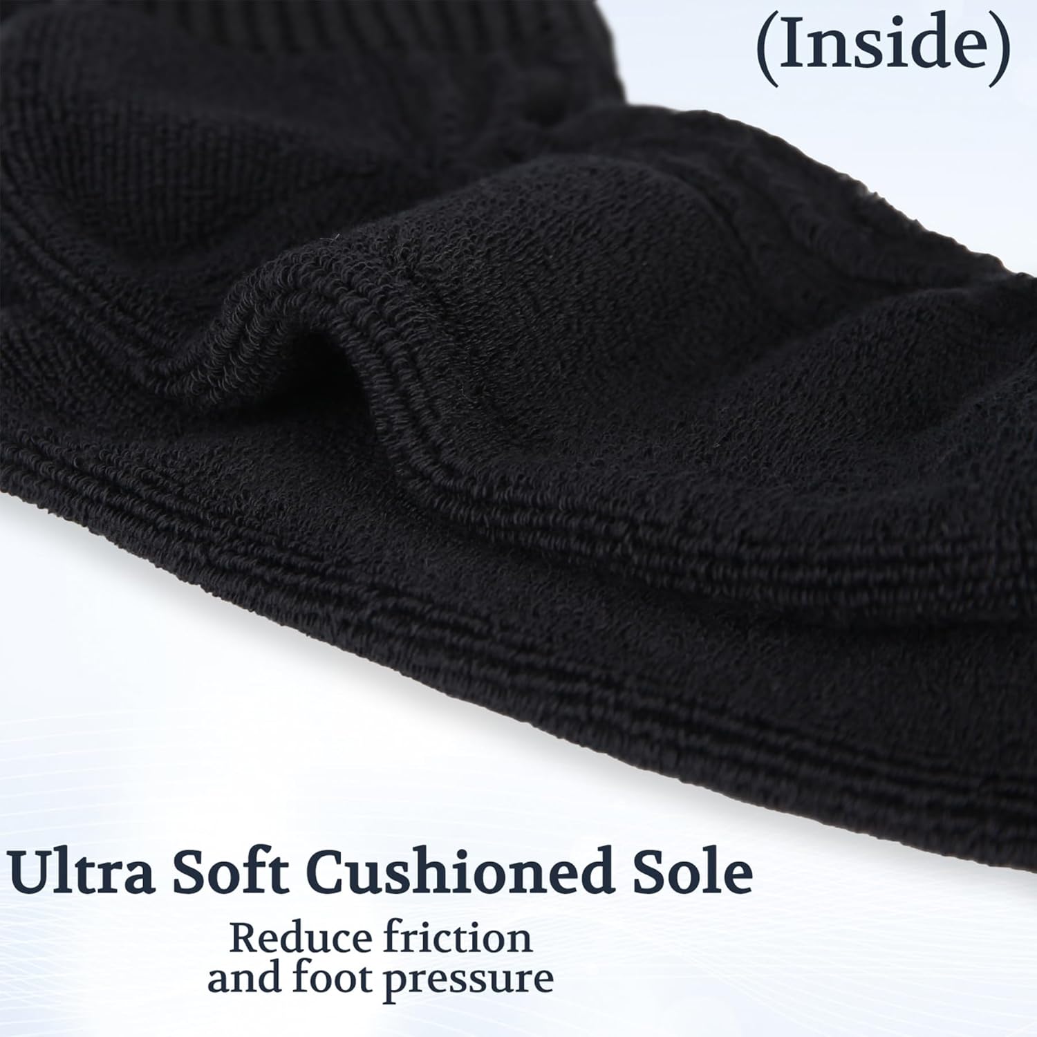 +MD Diabetic Socks for Men Women 6 Pairs,Non-Binding Top Extra Wide Ankle/Crew Socks, for Edema Circulator 9-11 10-13 13-15 - Image 5