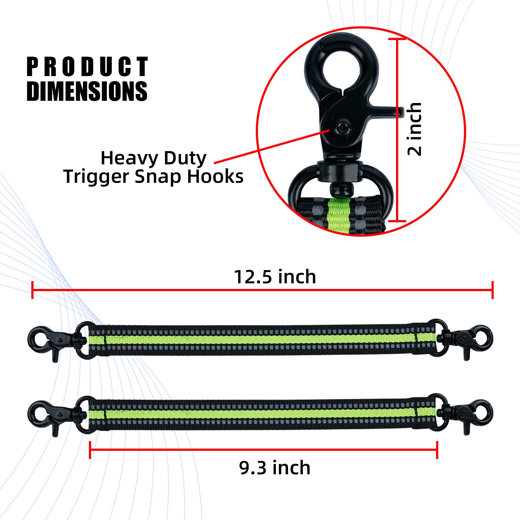 MELOTOUGH Tape Thong Electrical Tape Holder for Tool Belt Strap for Tool Pouch (Lime), Reflective Green, 1 - Image 2