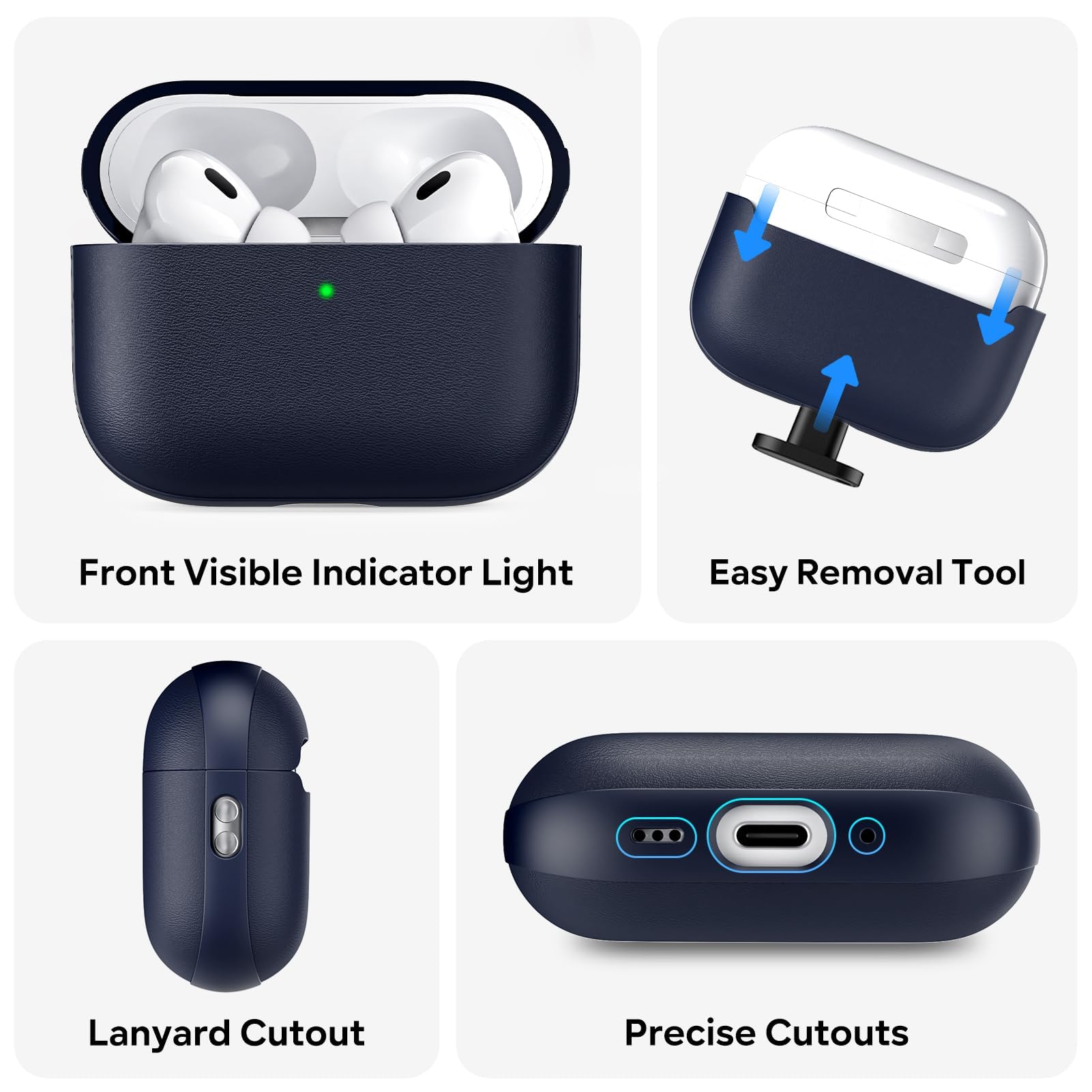Ainiv Beschermhoes compatibel met AirPods Pro 3 (2025), met Ilavero