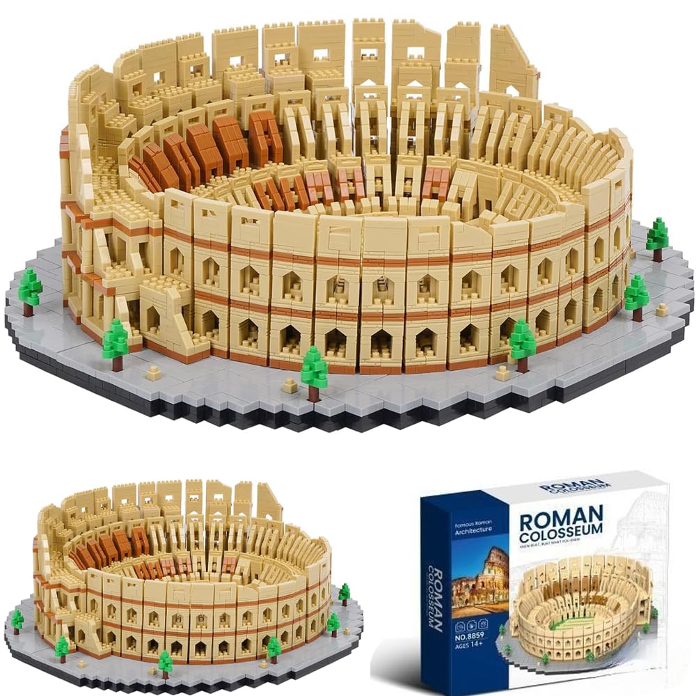 Roman Colosseum Building Blocks Set, 5594 PCS Architecture Model Building Kit, MOC Modular House Mini Construction Brick Toys Gifts for Adults