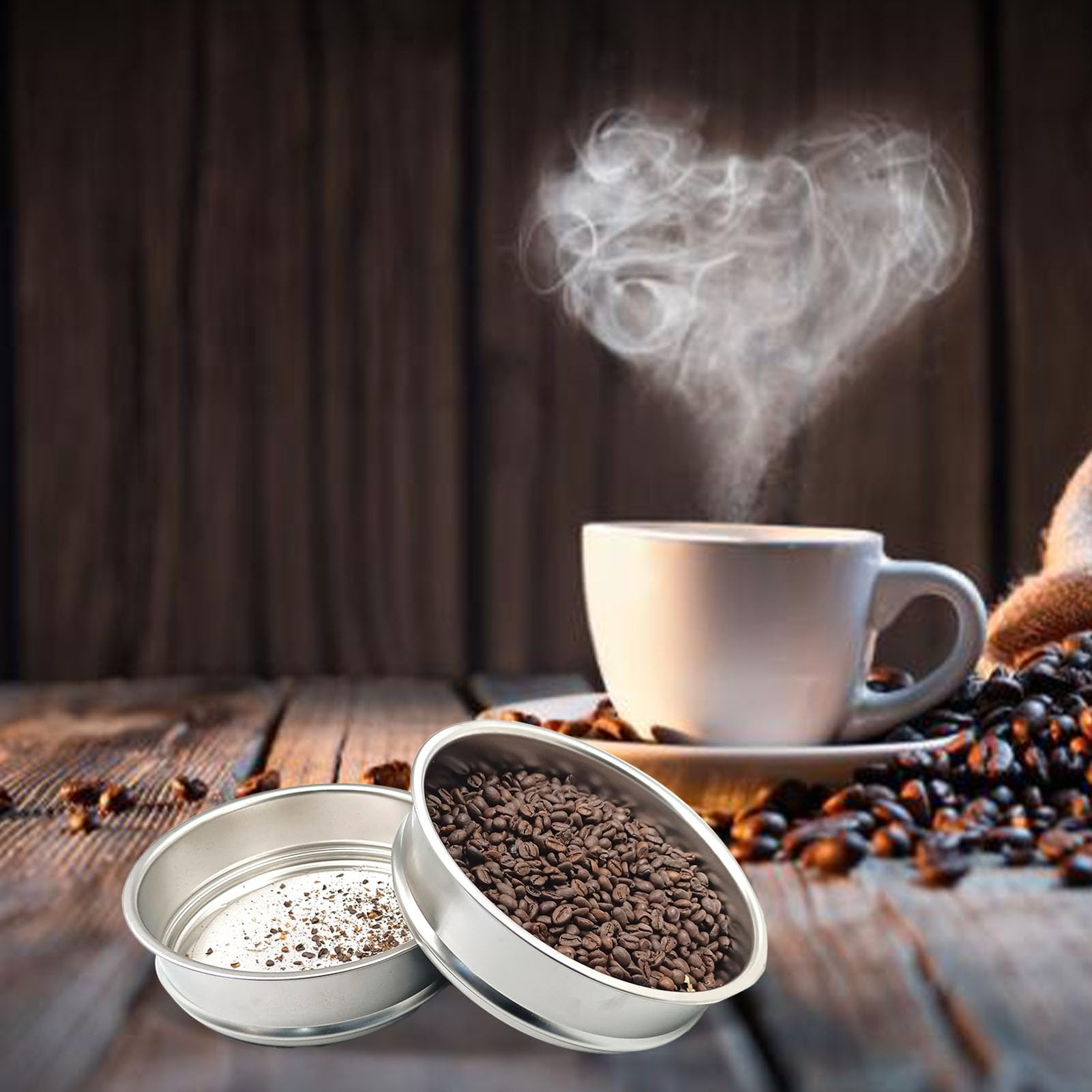 Filtre refroidisseur de grains de café en acier inoxydable, 60 mailles, plateau de refroidissement multifonctionnel pour grains, écran filtrant