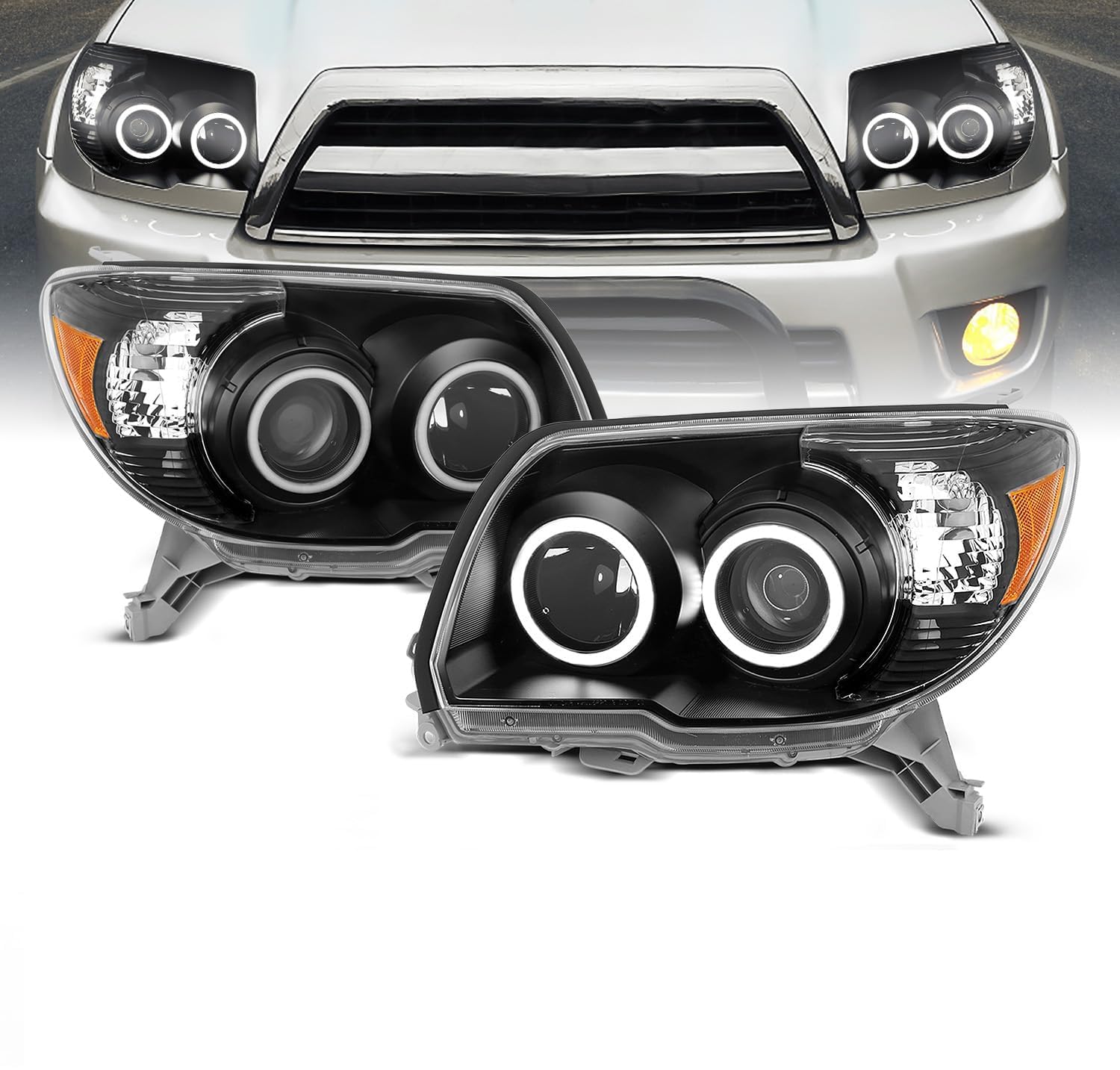AmeriLite for 2006-2009 Toyota 4 Runner Dual Intense LED Halo