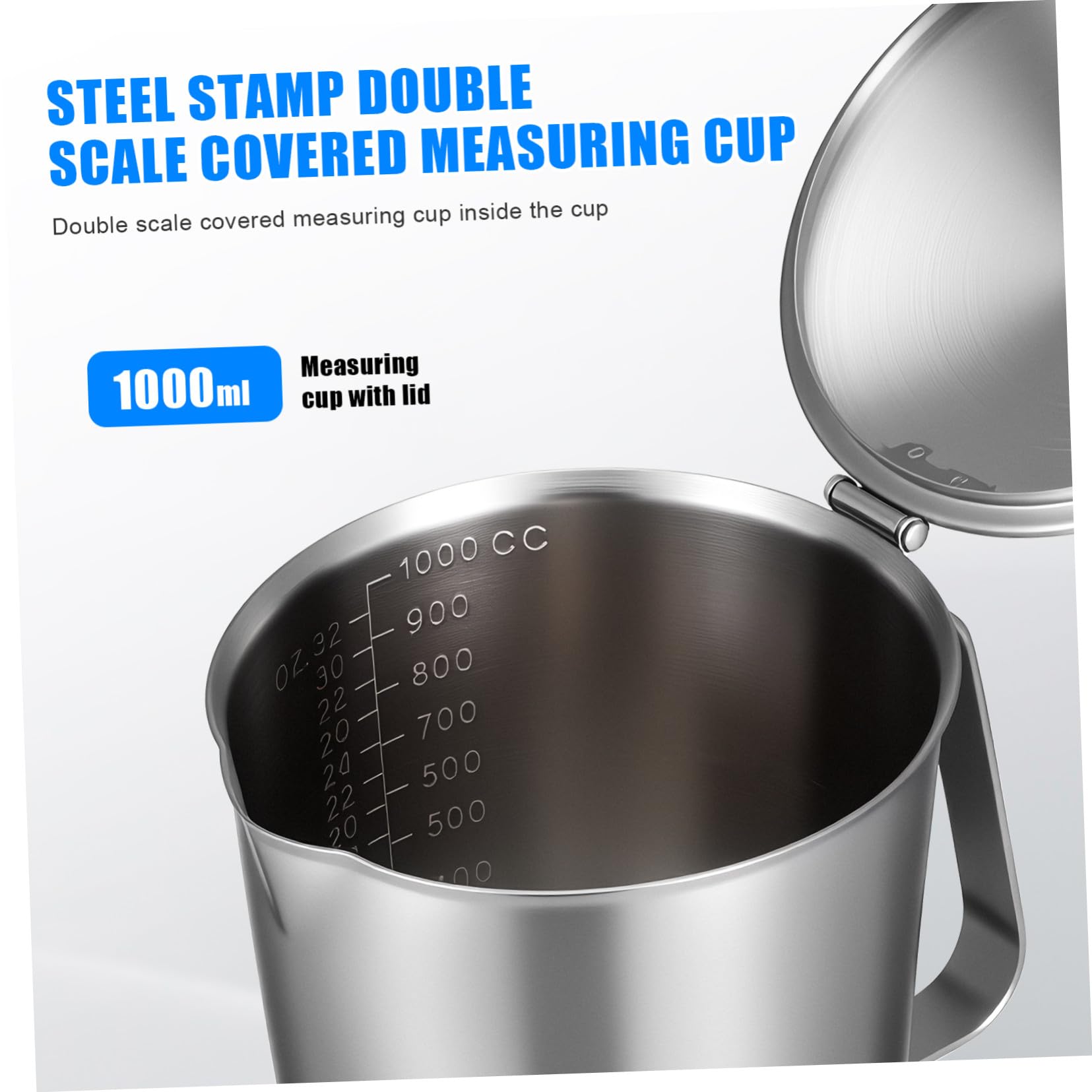 Tasse à Mesurer Avec Couvercle Pichet Gradué Pour Latte Lait Café Expresso