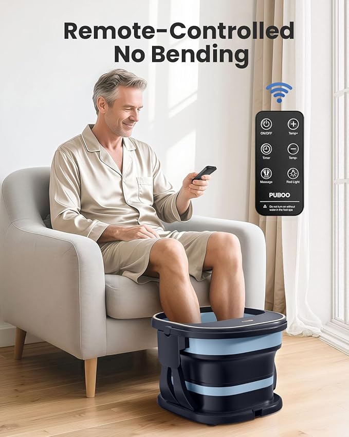 Puboo Spa de Pies Plegable con Calor y Masaje miniatura 6