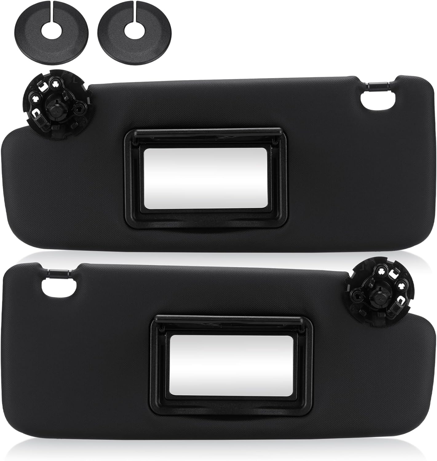 Left Driver Right Passenger Side Black Sun Visor Fit for