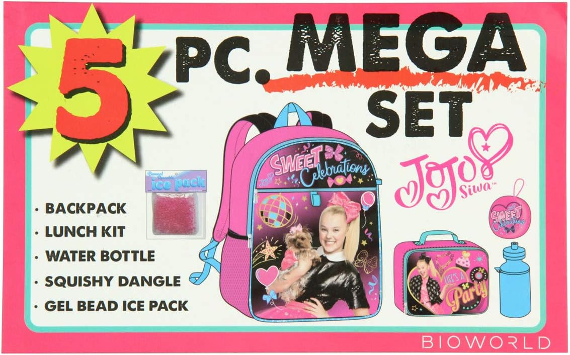 Nickelodeon Jojo Siwa Life's A Party Sweet Celebrations Graphic Backpack 5 PC Mega Set - Image 5