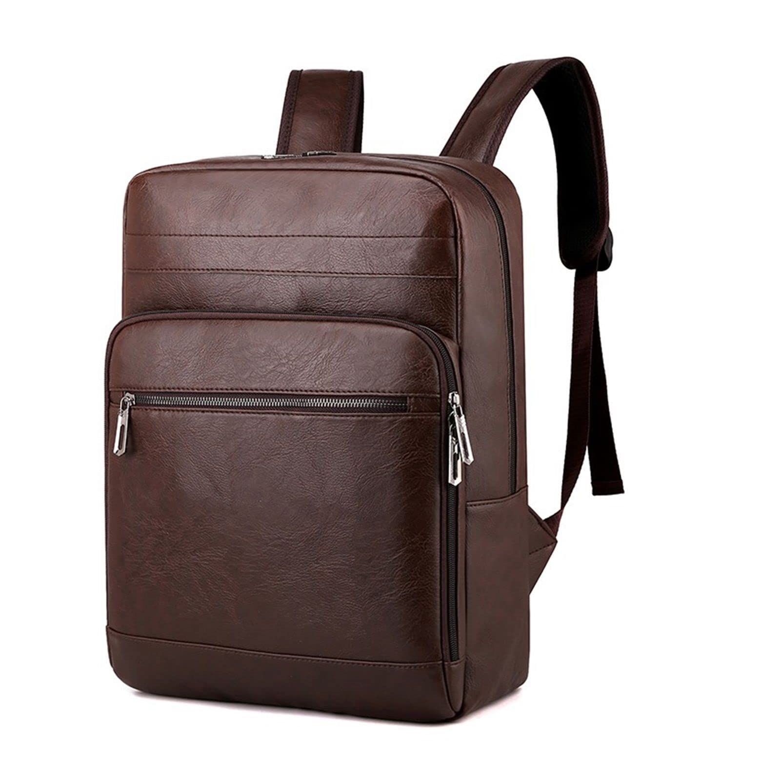 ZZSRJ Mochila de Moda for Hombre Mochila de Laptop de Cuero de Gran Capacidad de Color Grande (Color : Svart, tamaño : 43 * 13 * 29cm)