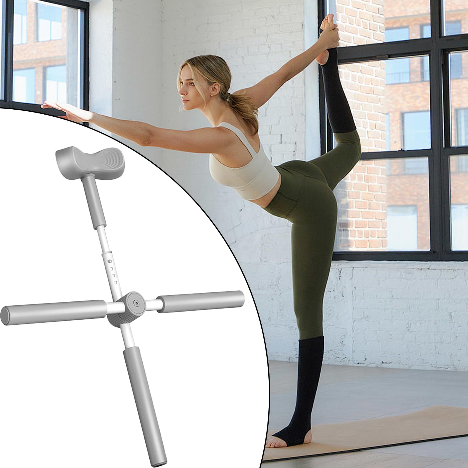 Yoga-Kreuzstab – Oberkörper-Glätteisen für Zuhause, Fitnessstudio, Dehnstange, Yoga-Übung, Kreuz, für Zuhause, Fitnessstudio, Bodybuilding, Fitness, Workout nach dem Sport
