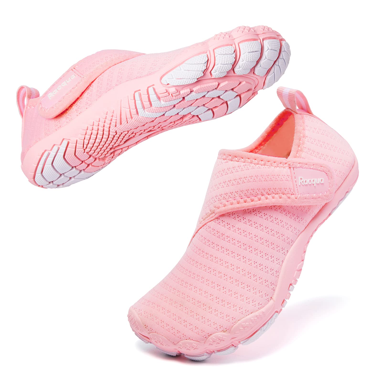 Racqua Kinder Wasserschuhe Mädchen schnell trocknend leicht Sport Strand Aqua Schuhe Barfuß Outdoor Schwimmbecken Wandern Bootfahren Surfschuhe Kleinkind Pink 31
