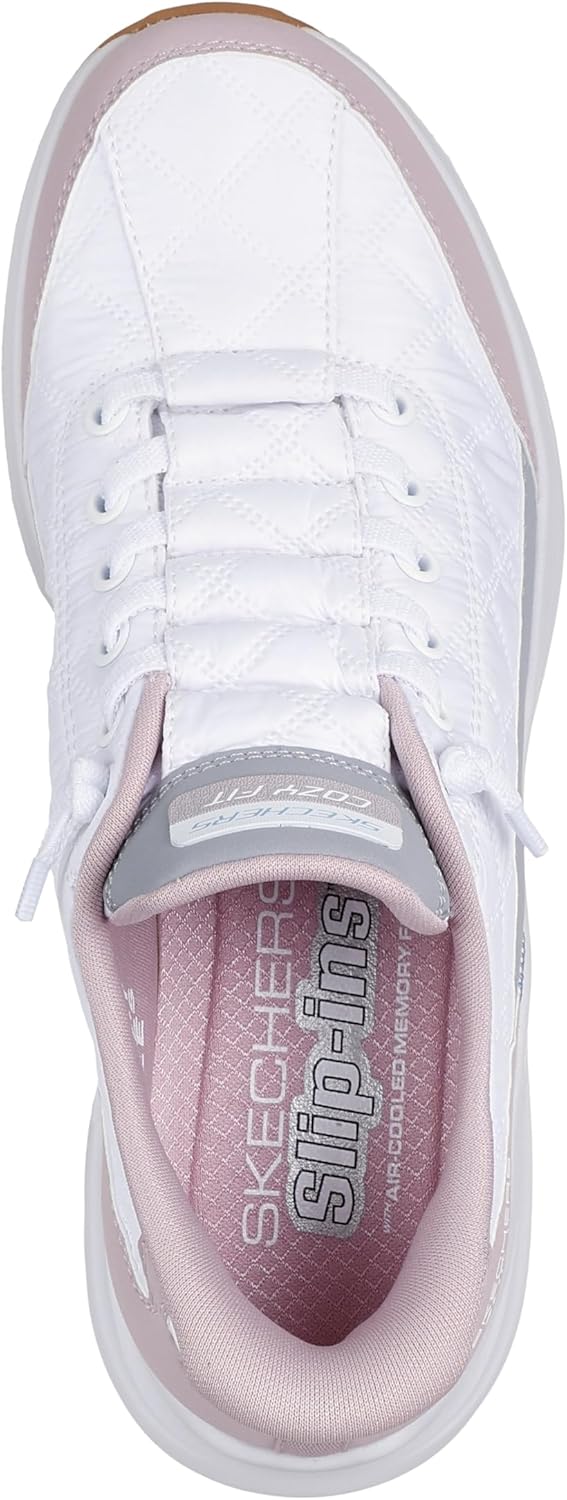 Skechers Women's Contour Foam Hands Free Slip-Ins, White/Lavender, 9.5W - Image 4