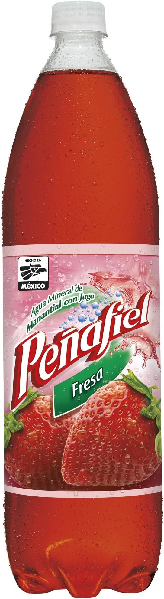 Peñafiel Fresa Mineral Spring Water, 1.5 Liter Bottle (Pack of 12)