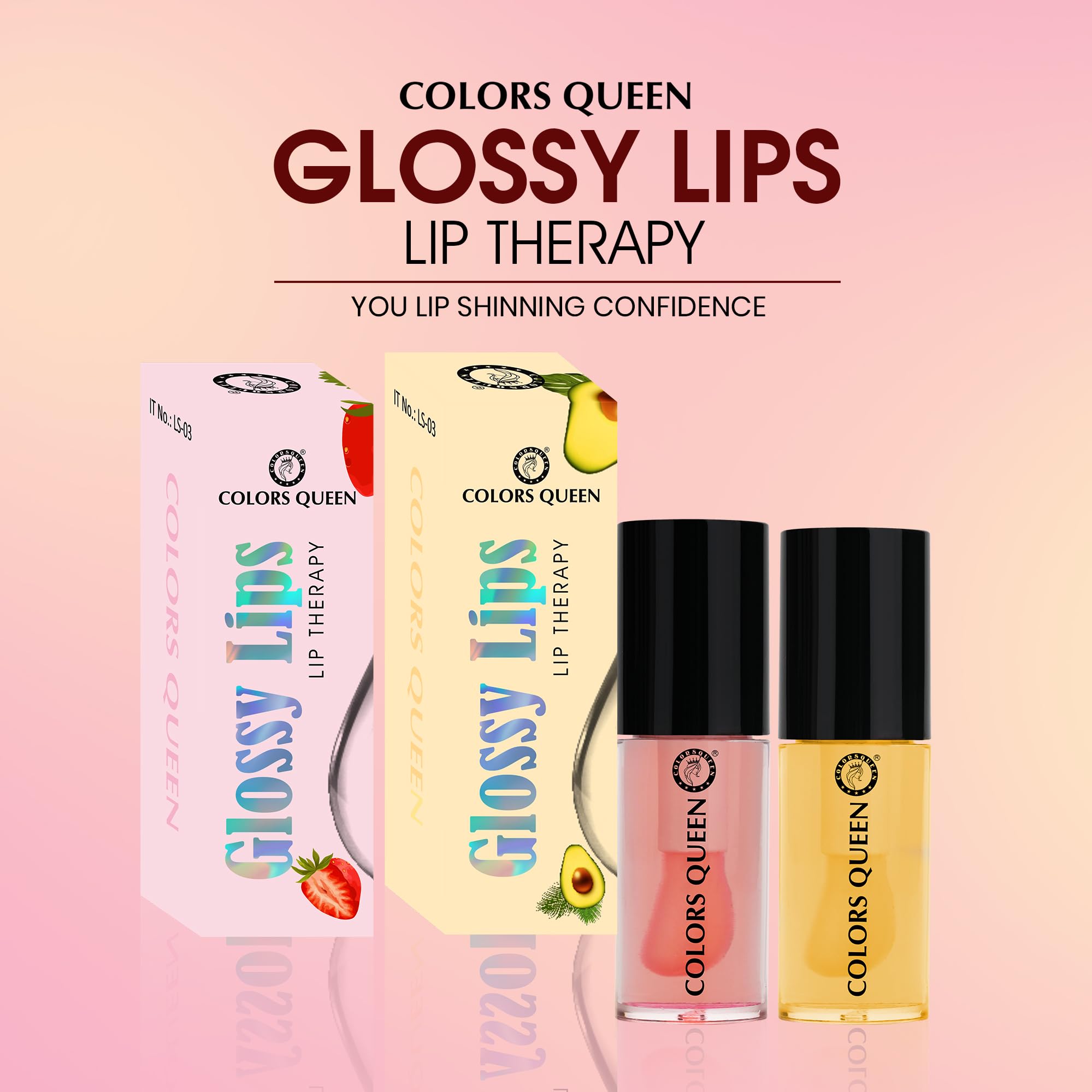 Colors Queen Lip Therapy Glossy Lip Gloss | Nourishing & Hydrating Formula | Lightweight, Highly Pigmented and One Swipe Application | Non Sticky Lip Gloss with Extra Large Applicator (02 - Avocado, 4.8ml) - Image 5 thumbnail