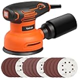 5-Inch Orbital Sander, 2.5 Amp Motor, 15 Pcs Sanding Disc Set, 6-Speed Control (6000-12000 OPM), Efficient Dust Collection for Superior Sanding and Polishing