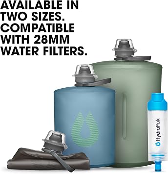 HydraPak Stow Collapsible Water Bottle (350ml, 500ml, 1L)
