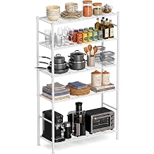LEVELEVE 5-Tier Metal Storage Shelves, 33.1" x 12.6" x 72", Heavy Duty Utility Shelving Unit, Tall Rust-Resistant Organizer Rack for Garage, Pantry, Bathroom, Office, White